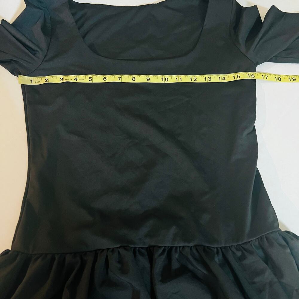 Hyperfire Long Sleeve Bubble Skirt Mini Dress Size L Large NWT Black - Picture 6 of 8